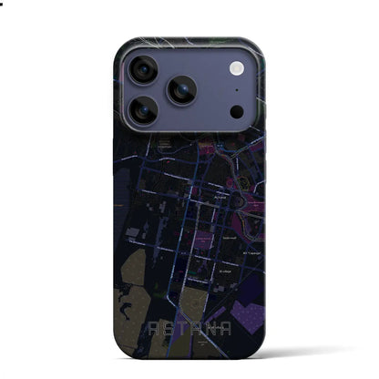 【アスタナ（カザフスタン）】地図柄iPhoneケース（バックカバータイプ）