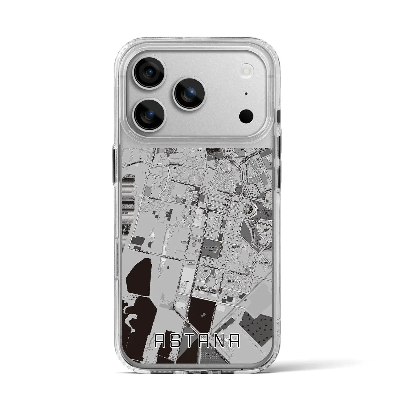 【アスタナ（カザフスタン）】地図柄iPhoneケース（MagSafeタイプ）