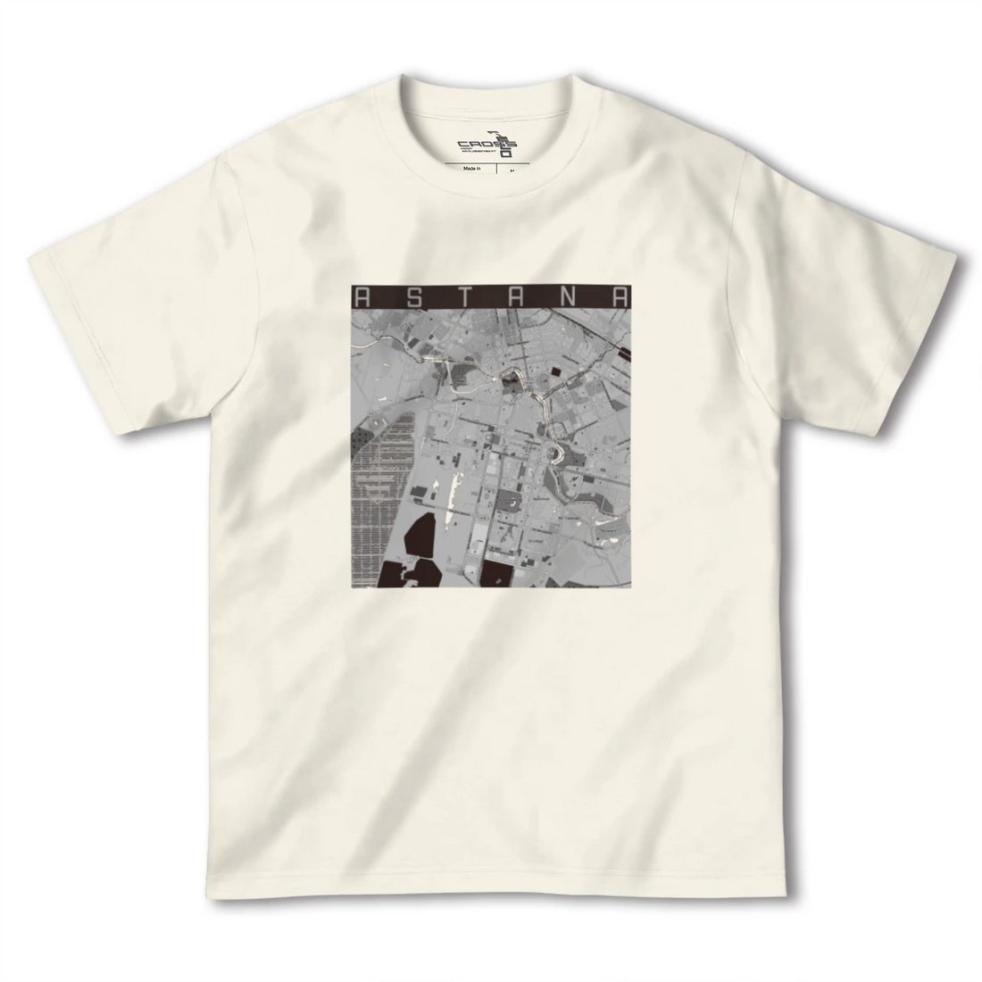 【アスタナ(カザフスタン)】地図柄ヘビーウェイトTシャツ