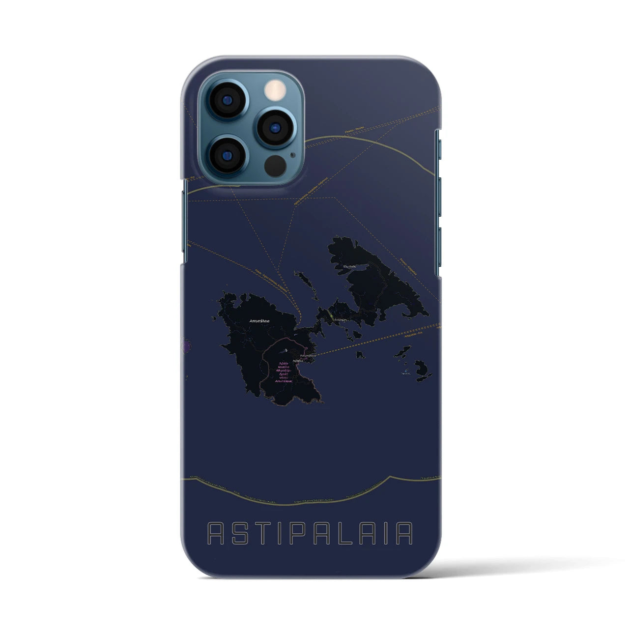 【アスティパレア（ギリシャ）】地図柄iPhoneケース（バックカバータイプ）