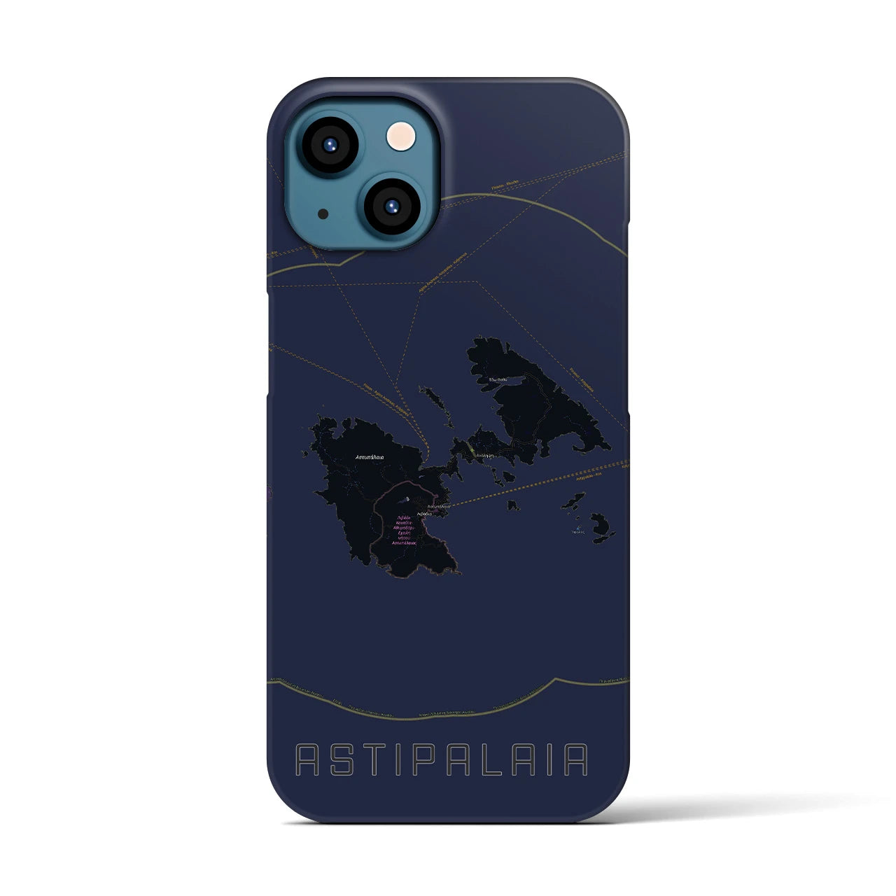 【アスティパレア（ギリシャ）】地図柄iPhoneケース（バックカバータイプ）