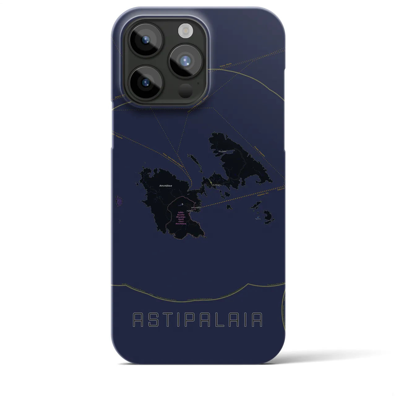 【アスティパレア（ギリシャ）】地図柄iPhoneケース（バックカバータイプ）