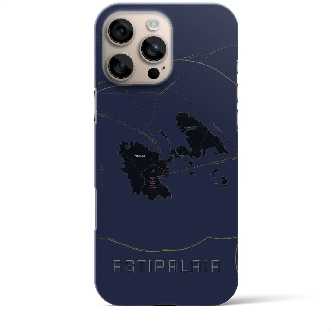 【アスティパレア(ギリシャ)】地図柄iPhoneケース(バックカバータイプ)