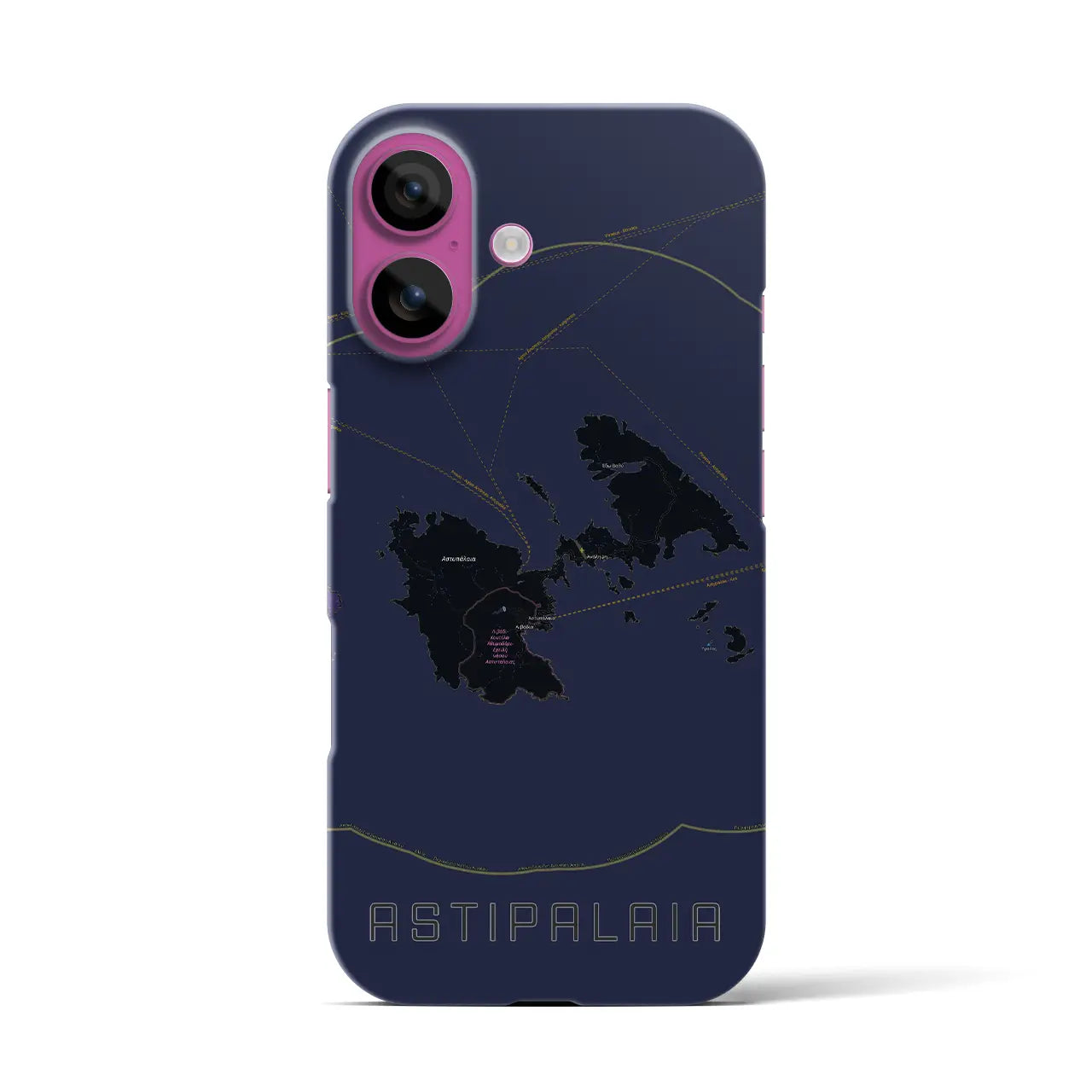 【アスティパレア（ギリシャ）】地図柄iPhoneケース（バックカバータイプ）