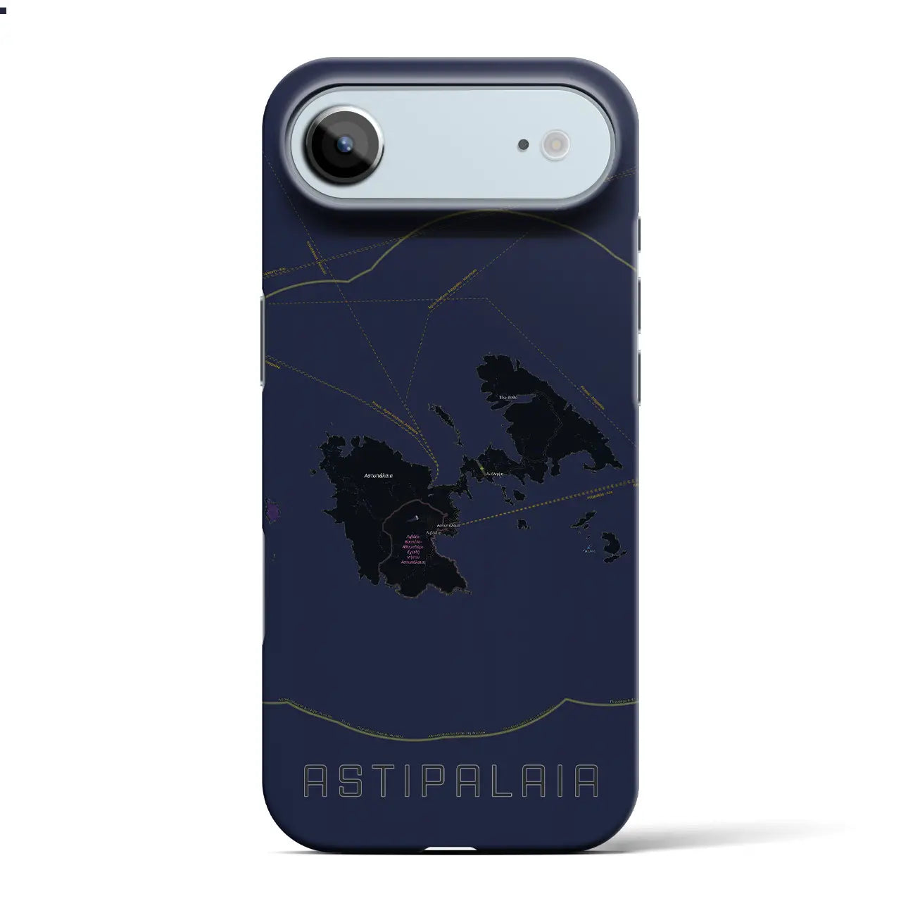 【アスティパレア（ギリシャ）】地図柄iPhoneケース（バックカバータイプ）