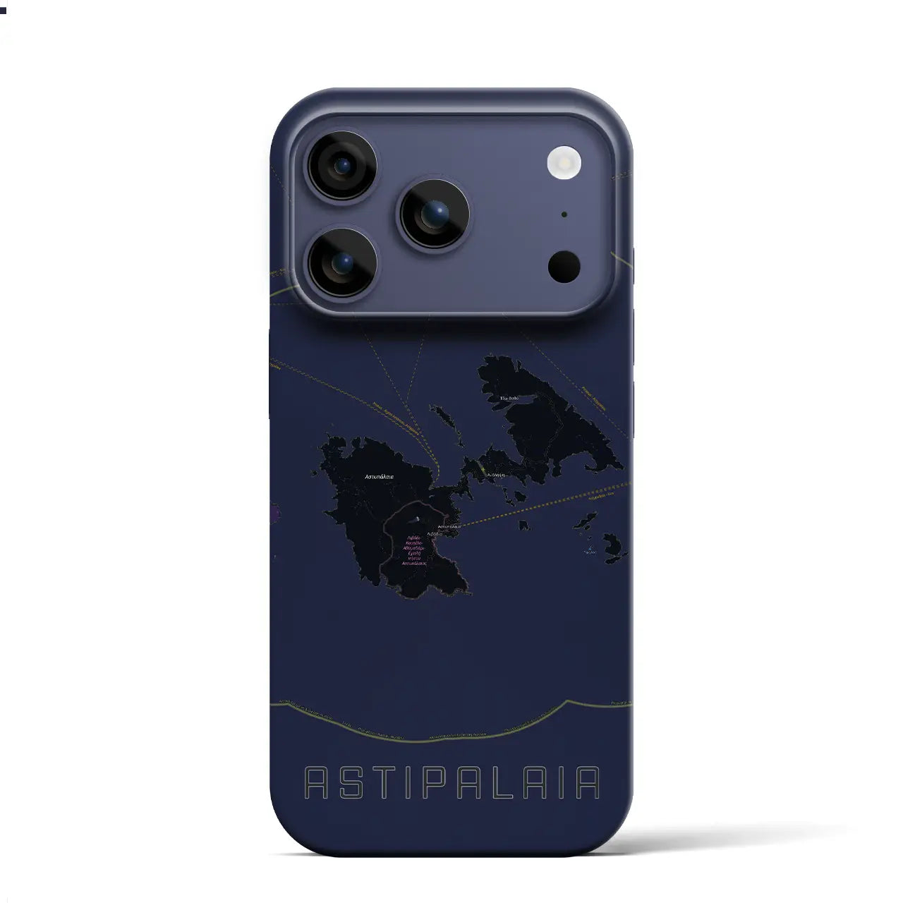 【アスティパレア（ギリシャ）】地図柄iPhoneケース（バックカバータイプ）