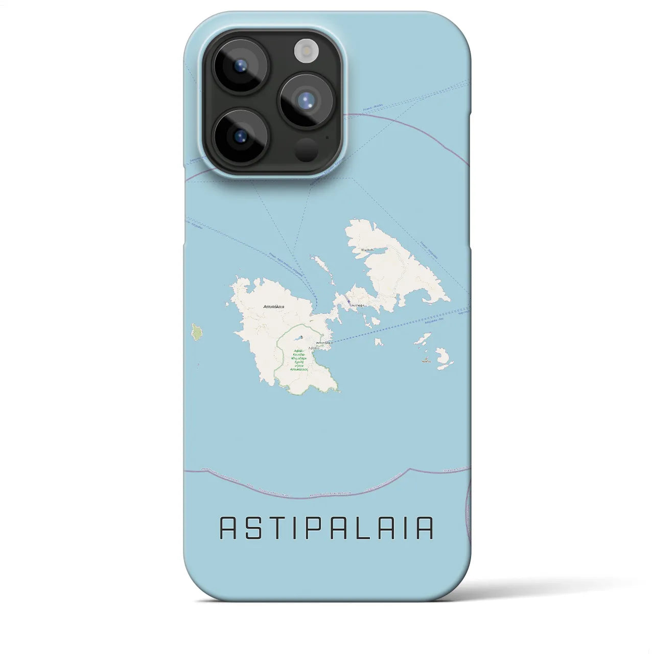 【アスティパレア（ギリシャ）】地図柄iPhoneケース（バックカバータイプ）