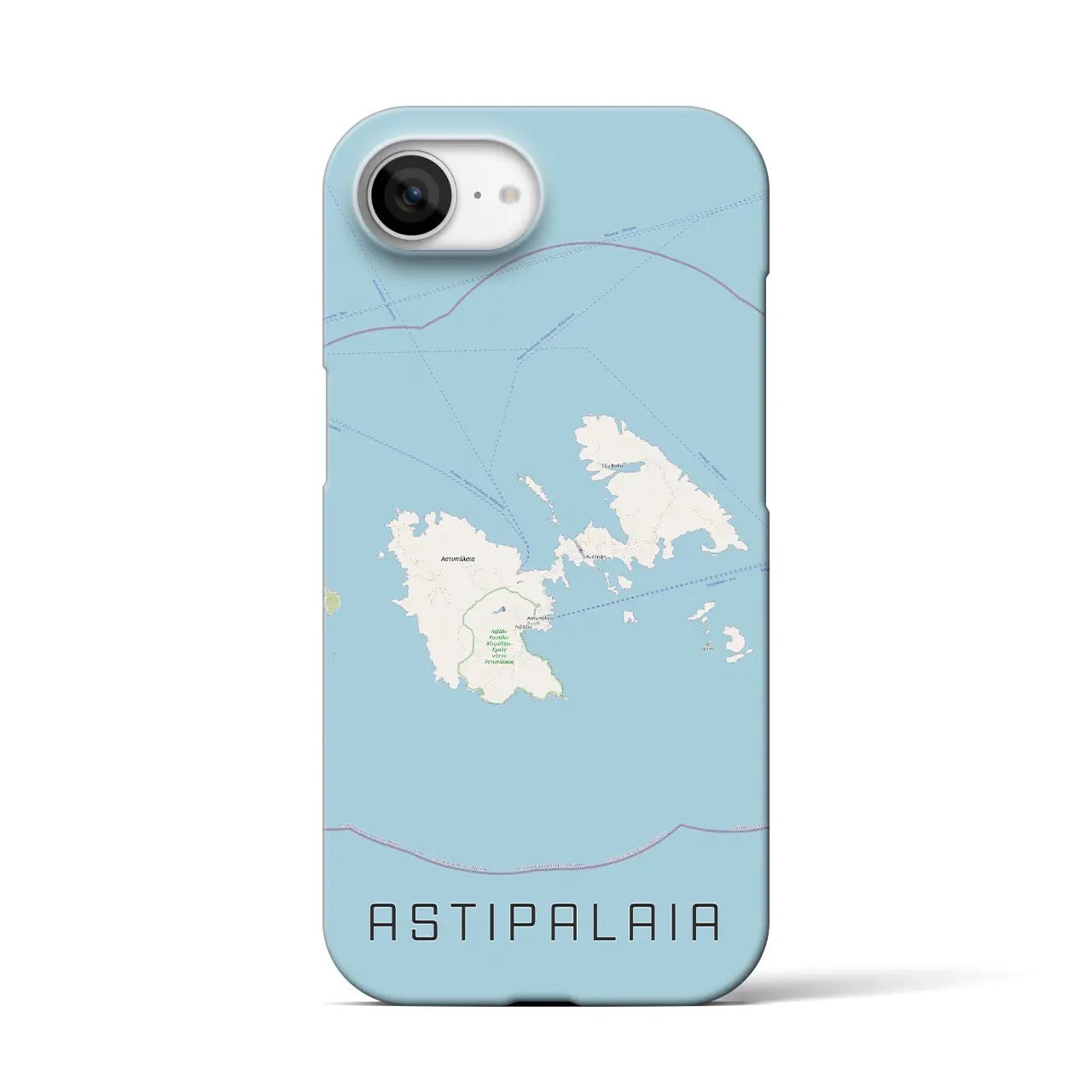 【アスティパレア（ギリシャ）】地図柄iPhoneケース（バックカバータイプ）