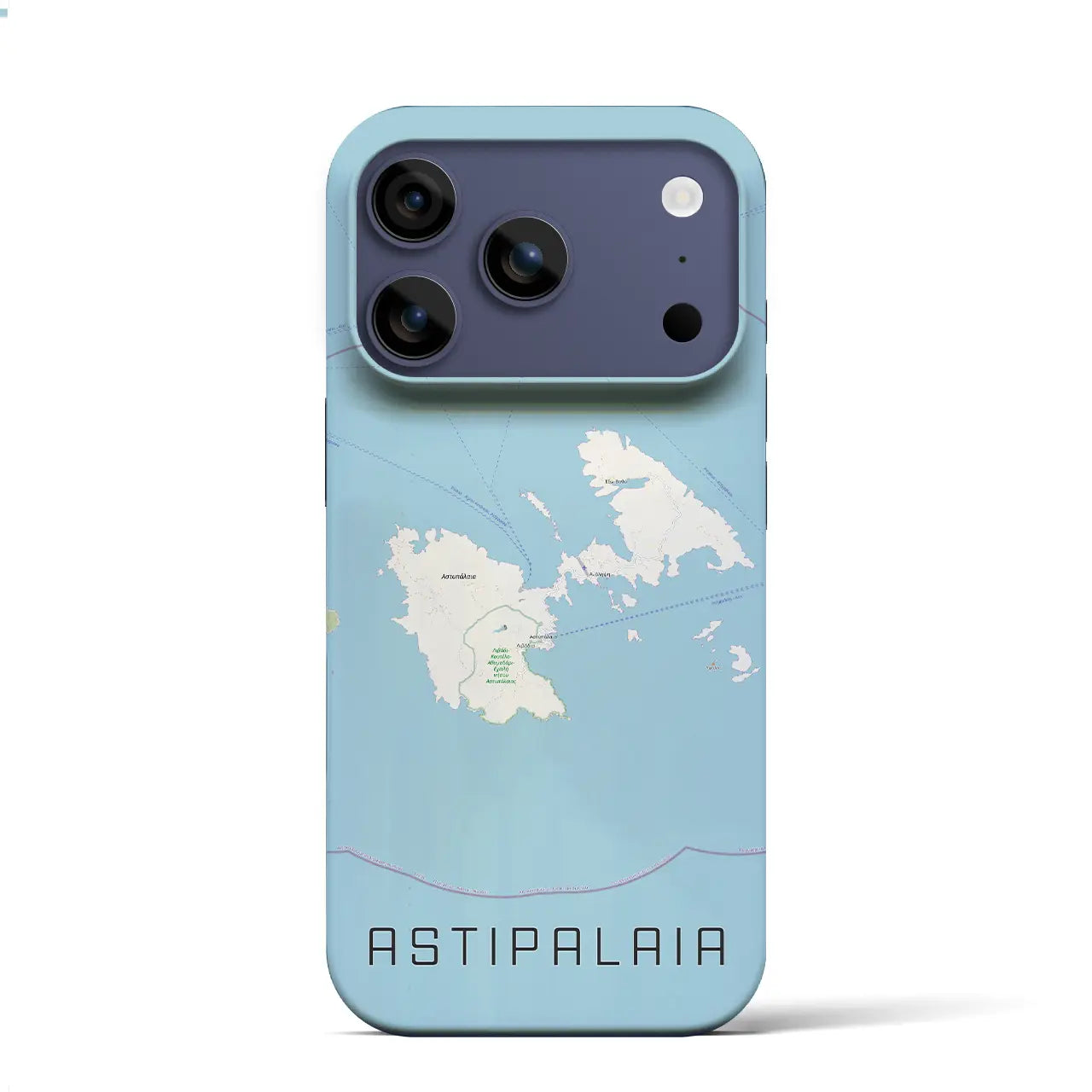 【アスティパレア（ギリシャ）】地図柄iPhoneケース（バックカバータイプ）