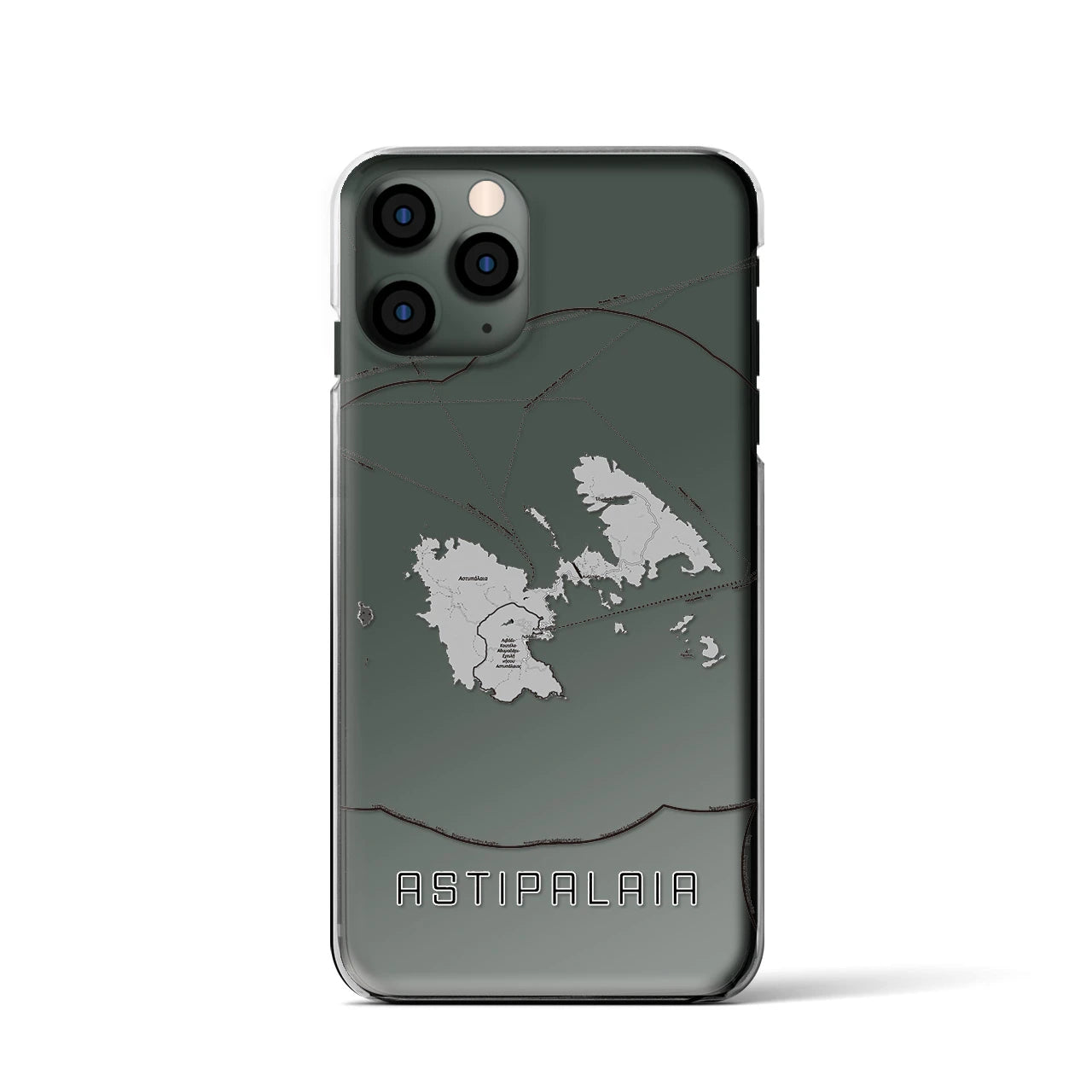 【アスティパレア（ギリシャ）】地図柄iPhoneケース（クリアタイプ）