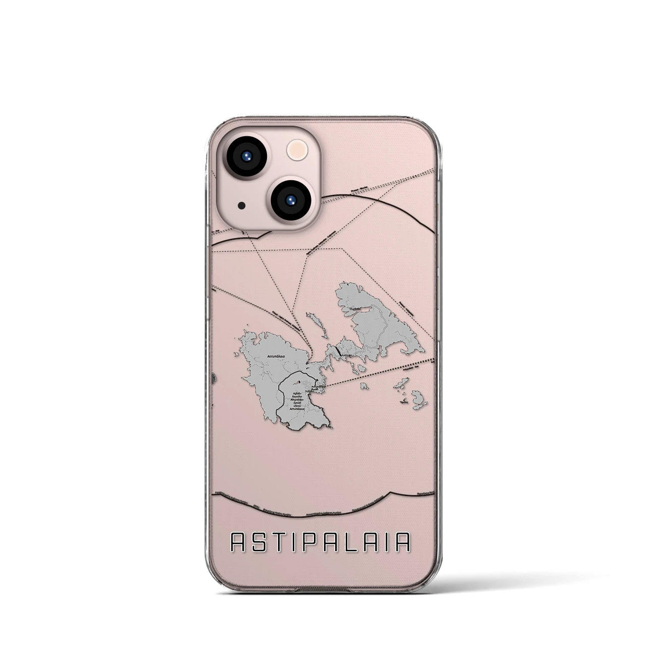 【アスティパレア（ギリシャ）】地図柄iPhoneケース（クリアタイプ）