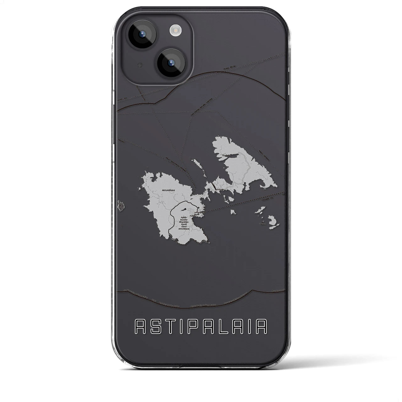 【アスティパレア（ギリシャ）】地図柄iPhoneケース（クリアタイプ）