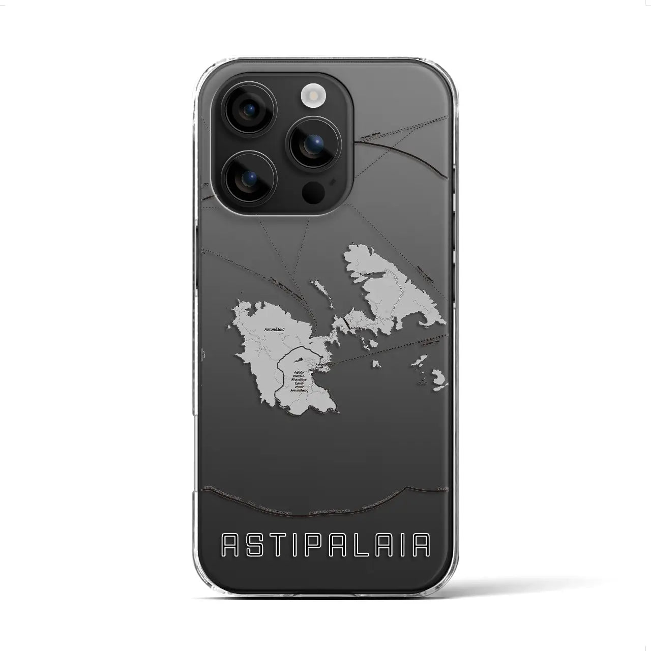 【アスティパレア（ギリシャ）】地図柄iPhoneケース（クリアタイプ）