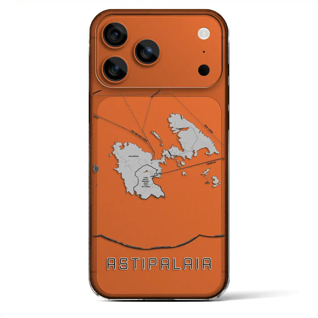 【アスティパレア（ギリシャ）】地図柄iPhoneケース（クリアタイプ）