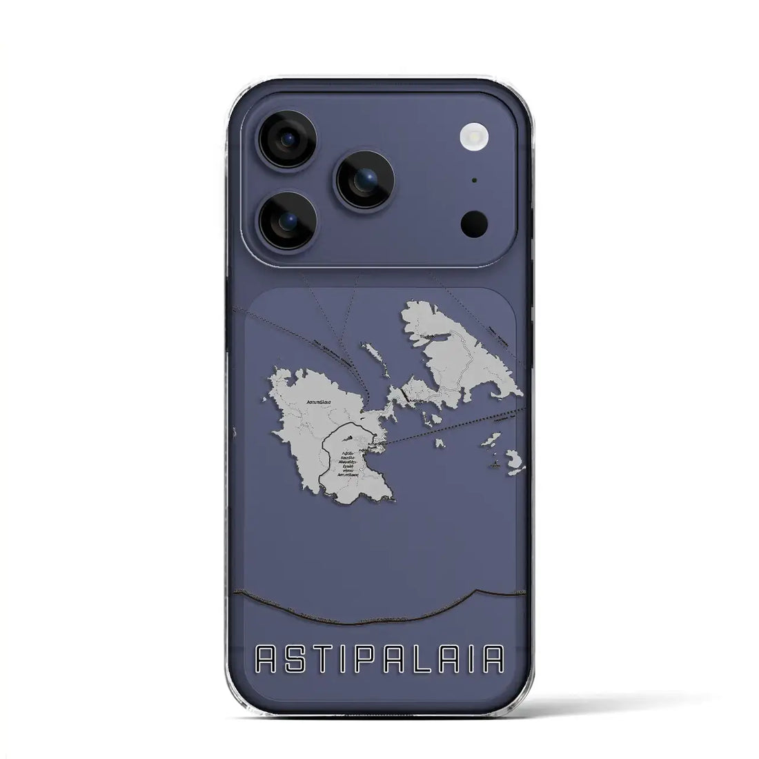 【アスティパレア（ギリシャ）】地図柄iPhoneケース（クリアタイプ）