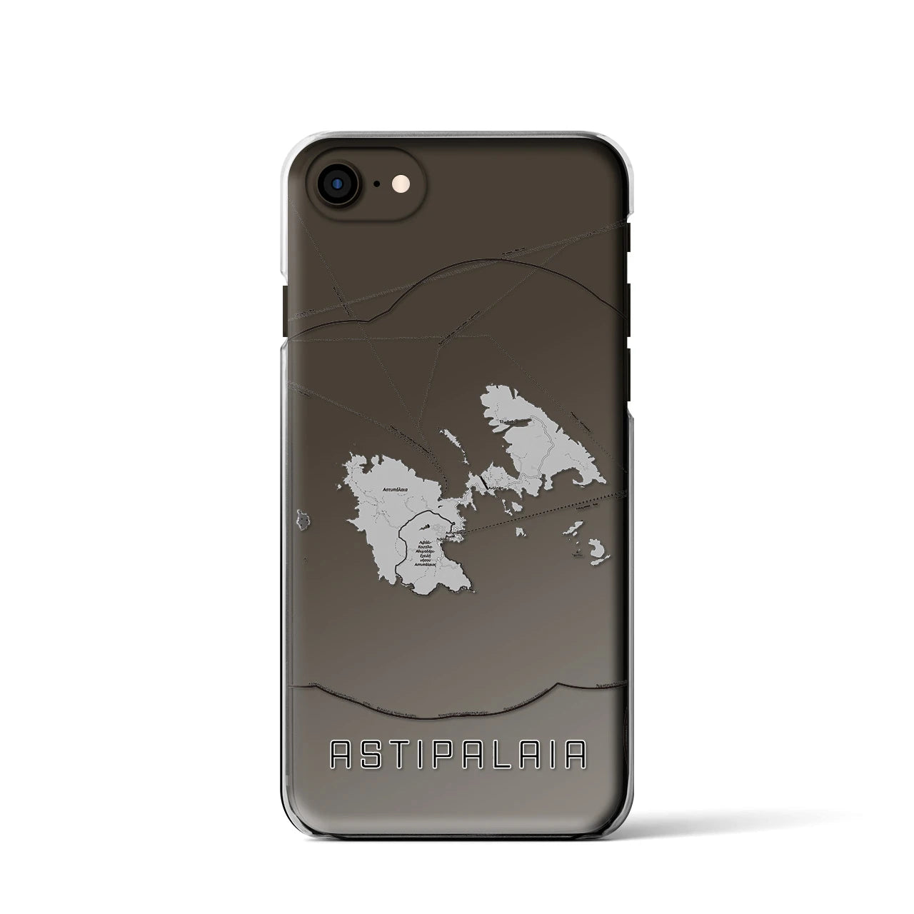 【アスティパレア（ギリシャ）】地図柄iPhoneケース（クリアタイプ）