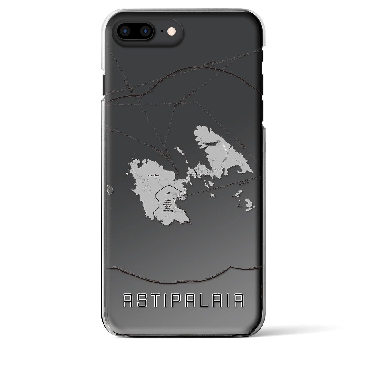 【アスティパレア（ギリシャ）】地図柄iPhoneケース（クリアタイプ）