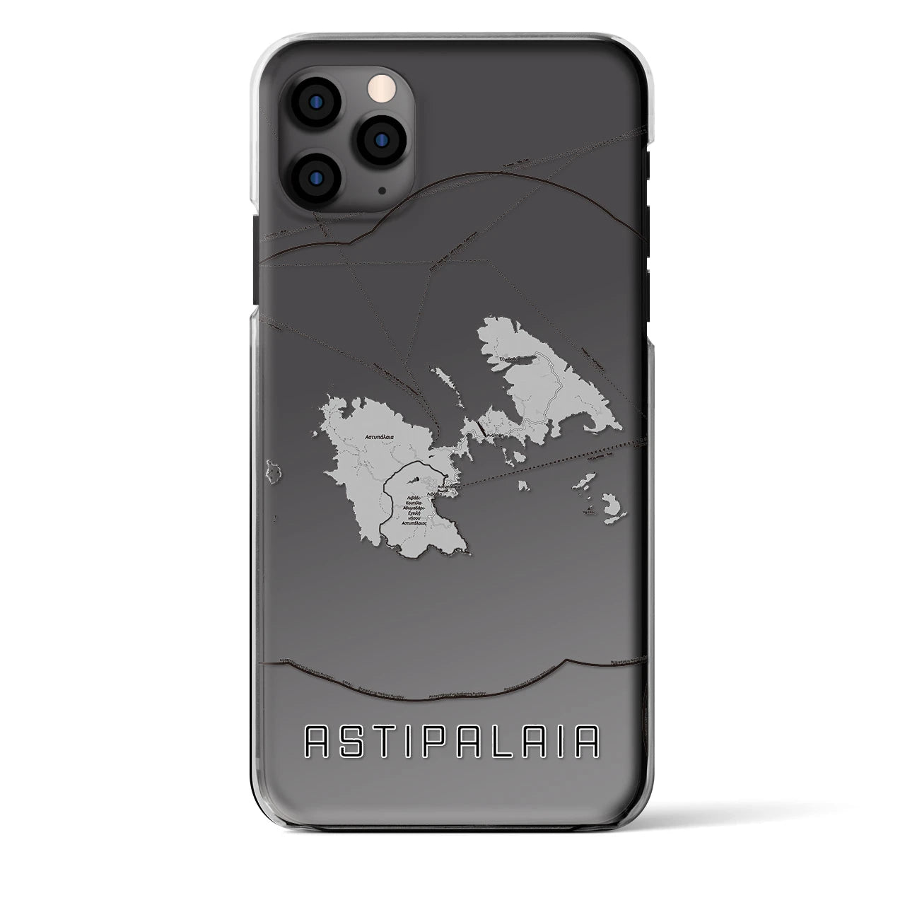 【アスティパレア（ギリシャ）】地図柄iPhoneケース（クリアタイプ）