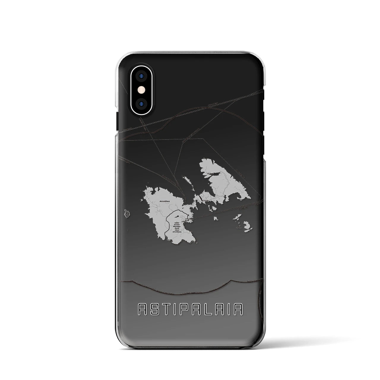 【アスティパレア（ギリシャ）】地図柄iPhoneケース（クリアタイプ）