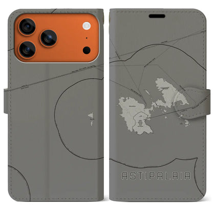 【アスティパレア（ギリシャ）】地図柄iPhoneケース（手帳タイプ）