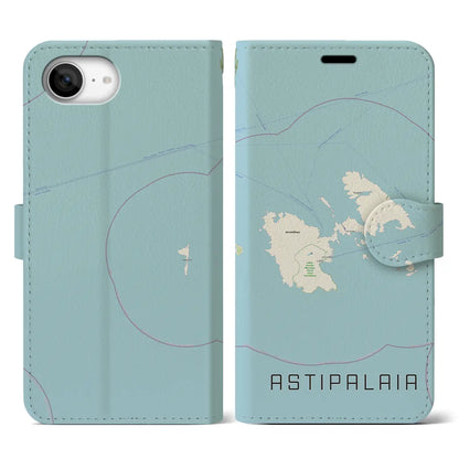 【アスティパレア（ギリシャ）】地図柄iPhoneケース（手帳タイプ）