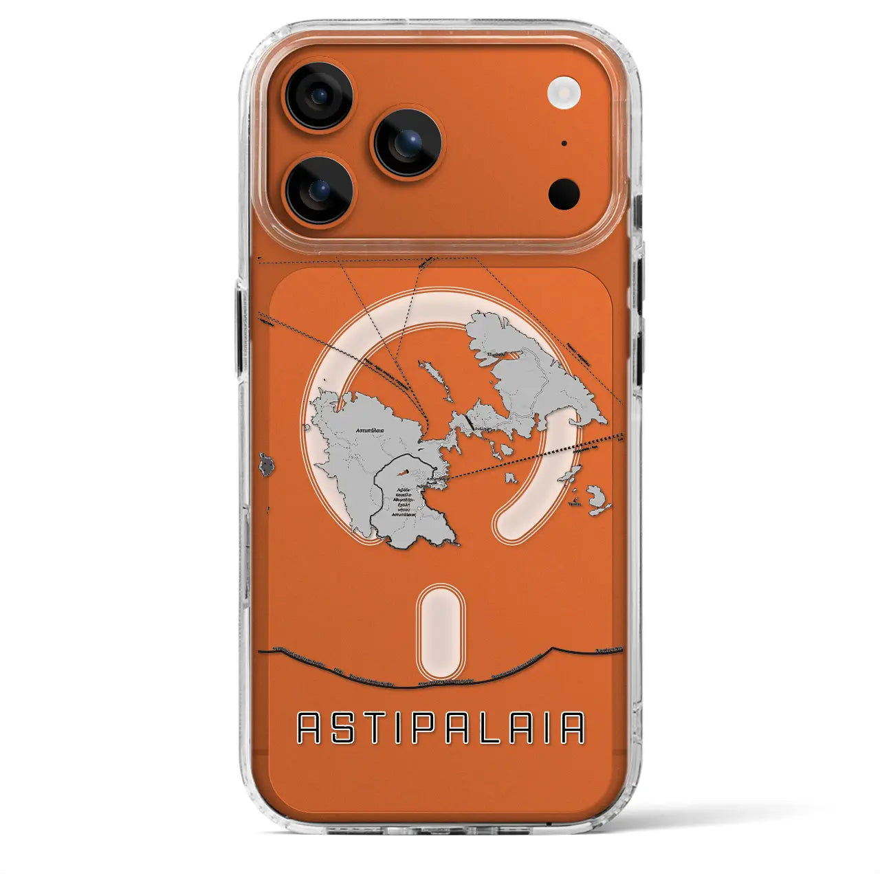 【アスティパレア（ギリシャ）】地図柄iPhoneケース（MagSafeタイプ）