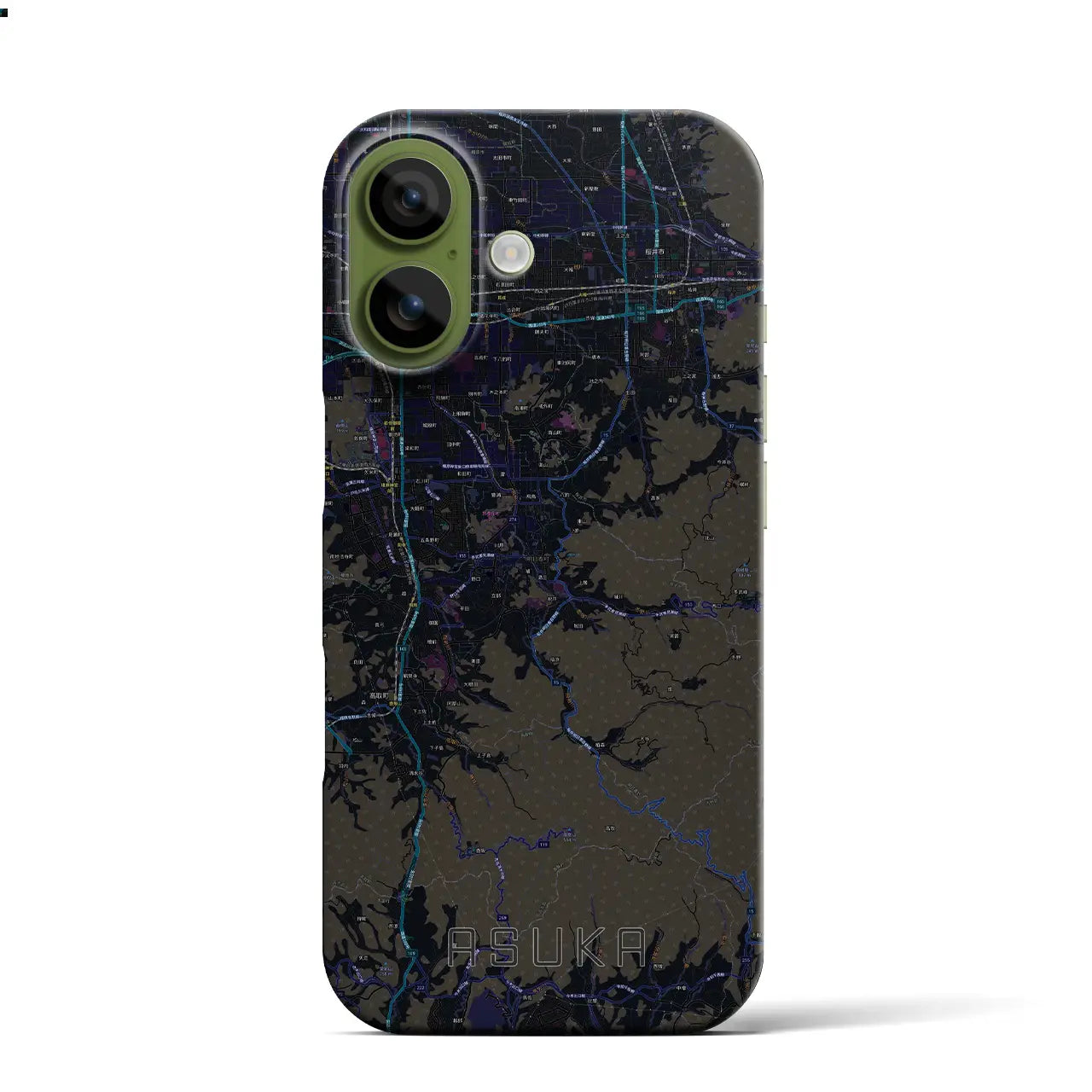 【明日香（奈良県）】地図柄iPhoneケース（バックカバータイプ）