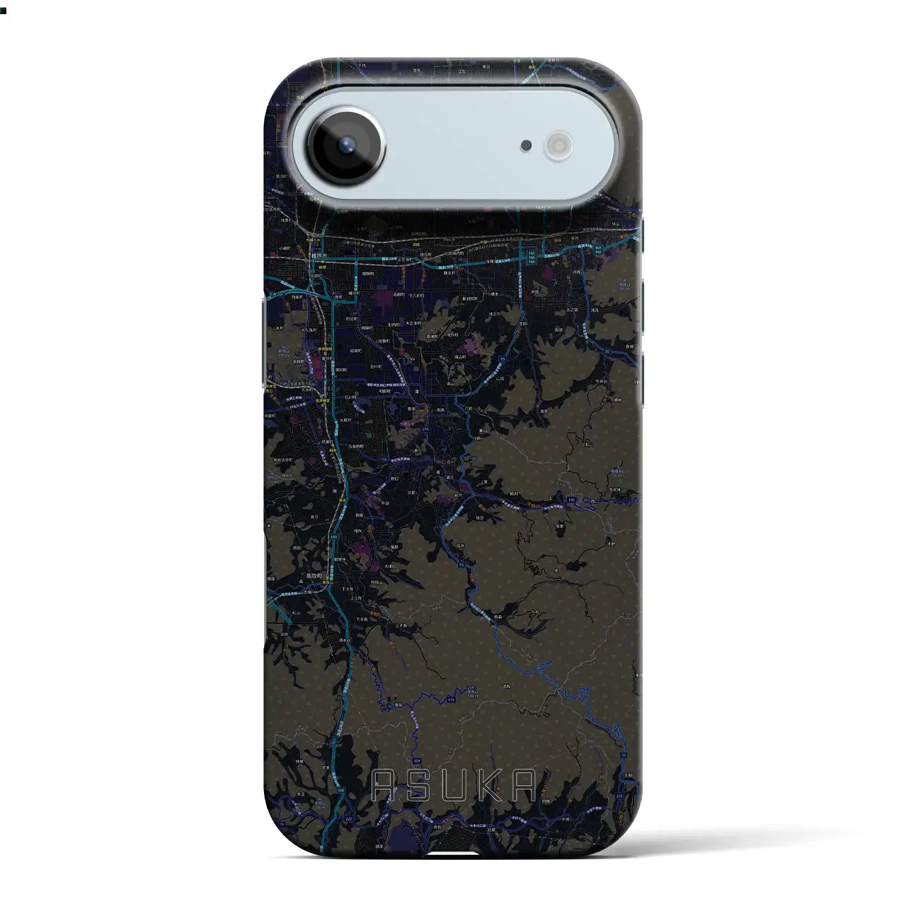 【明日香（奈良県）】地図柄iPhoneケース（バックカバータイプ）