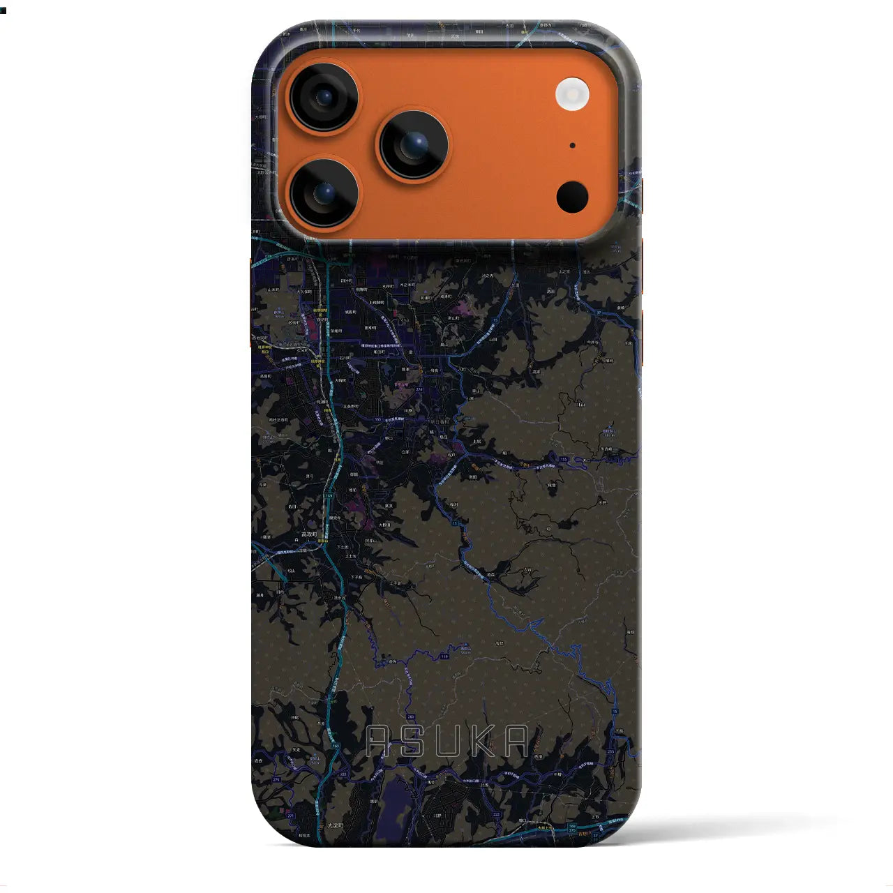 【明日香（奈良県）】地図柄iPhoneケース（バックカバータイプ）