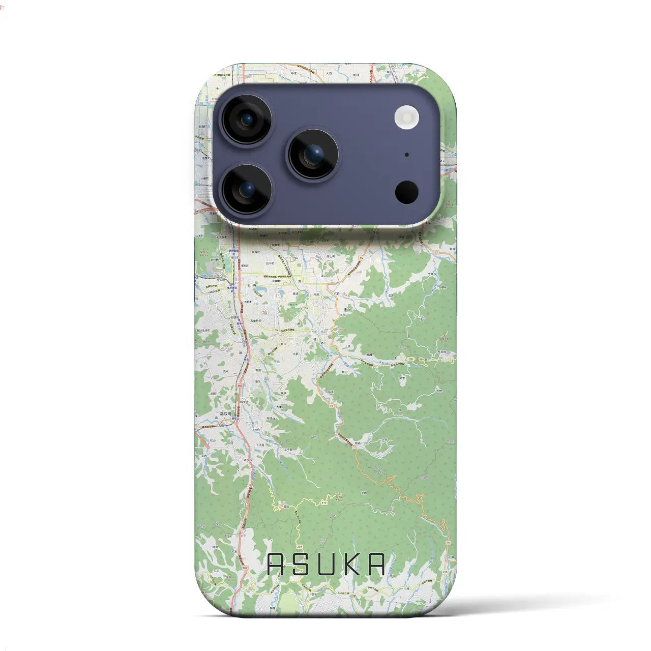 【明日香（奈良県）】地図柄iPhoneケース（バックカバータイプ）