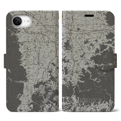 【明日香（奈良県）】地図柄iPhoneケース（手帳タイプ）