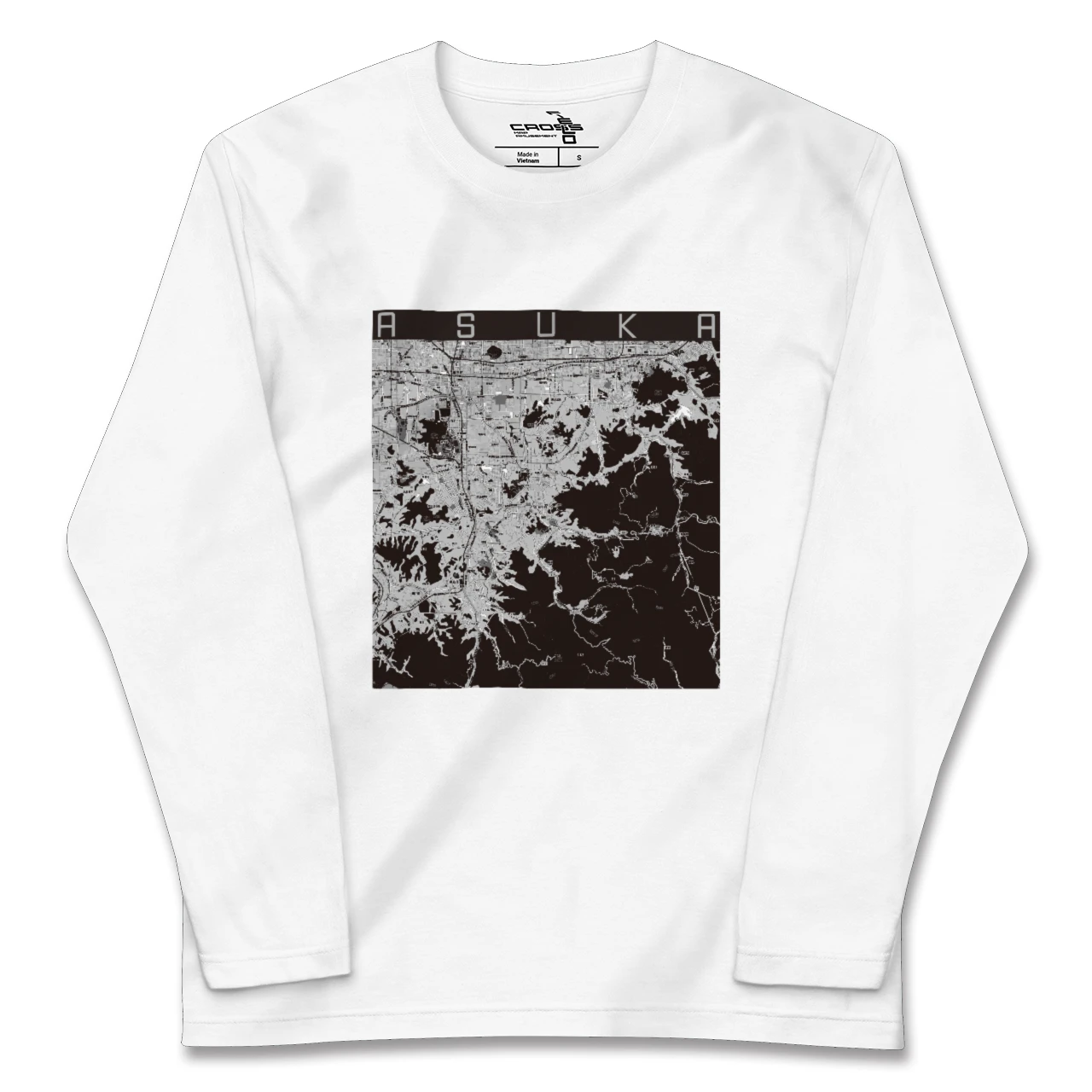 【明日香（奈良県）】地図柄ロングスリーブTシャツ