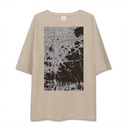 【明日香（奈良県）】地図柄ビッグシルエットTシャツ