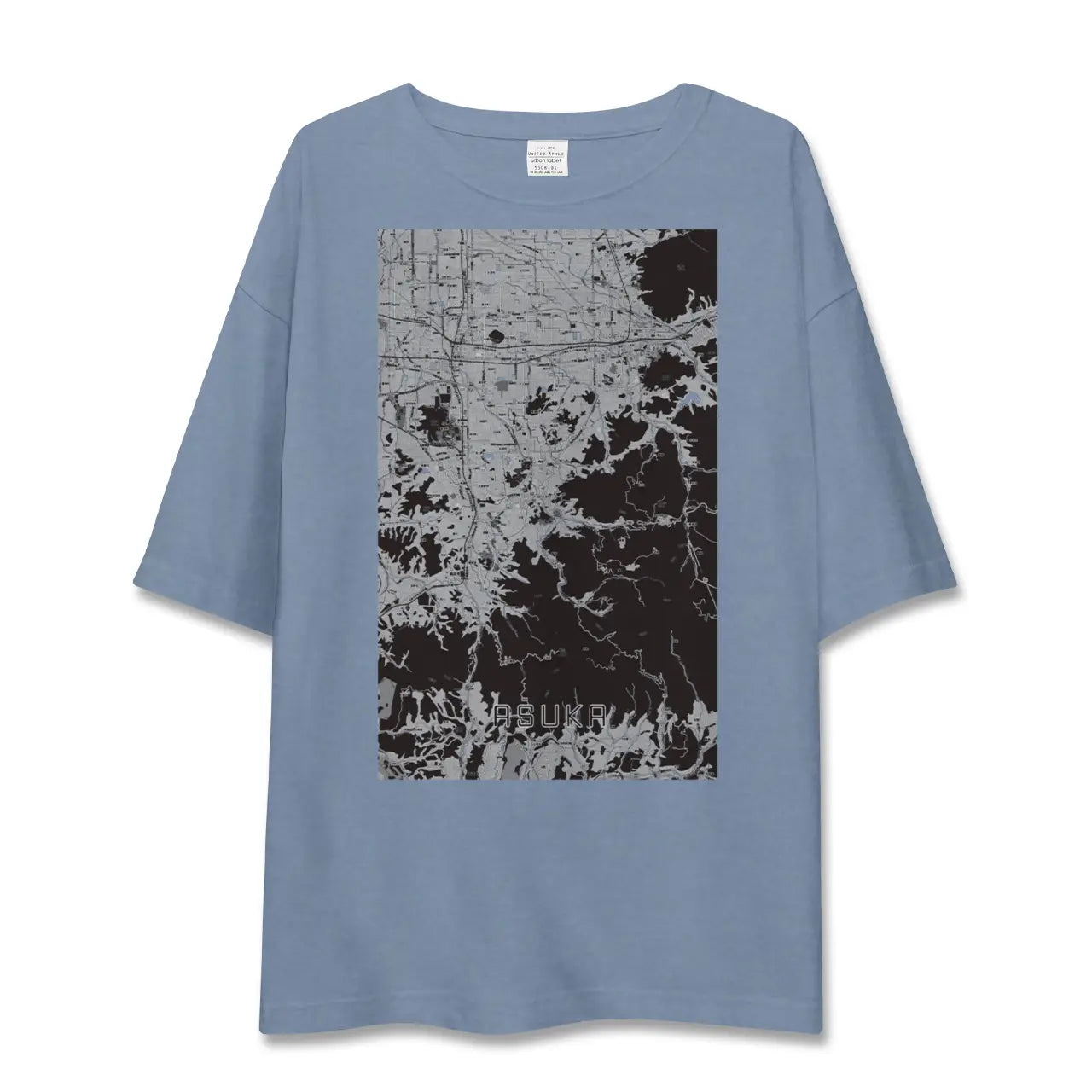 【明日香（奈良県）】地図柄ビッグシルエットTシャツ