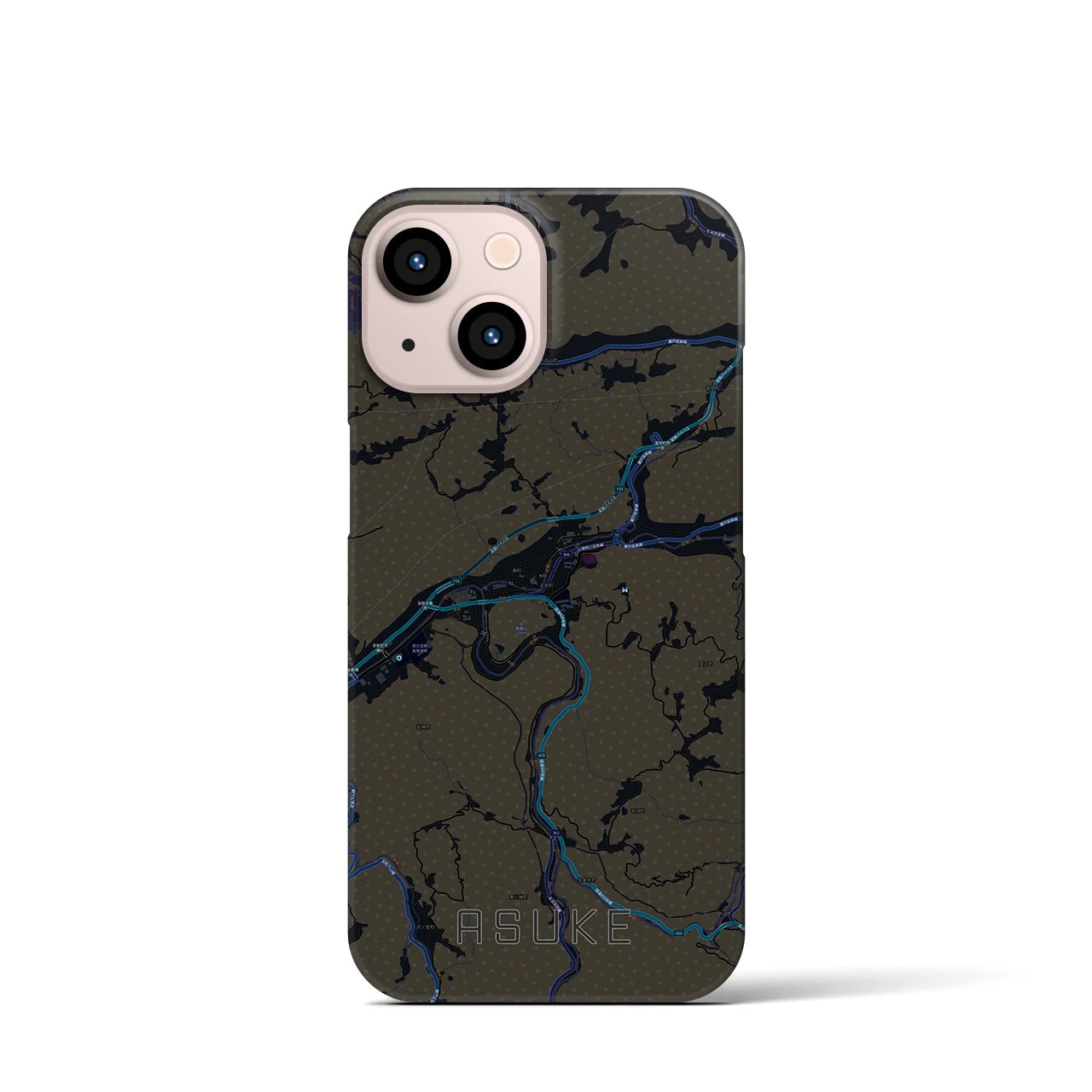 【足助（愛知県）】地図柄iPhoneケース（バックカバータイプ）