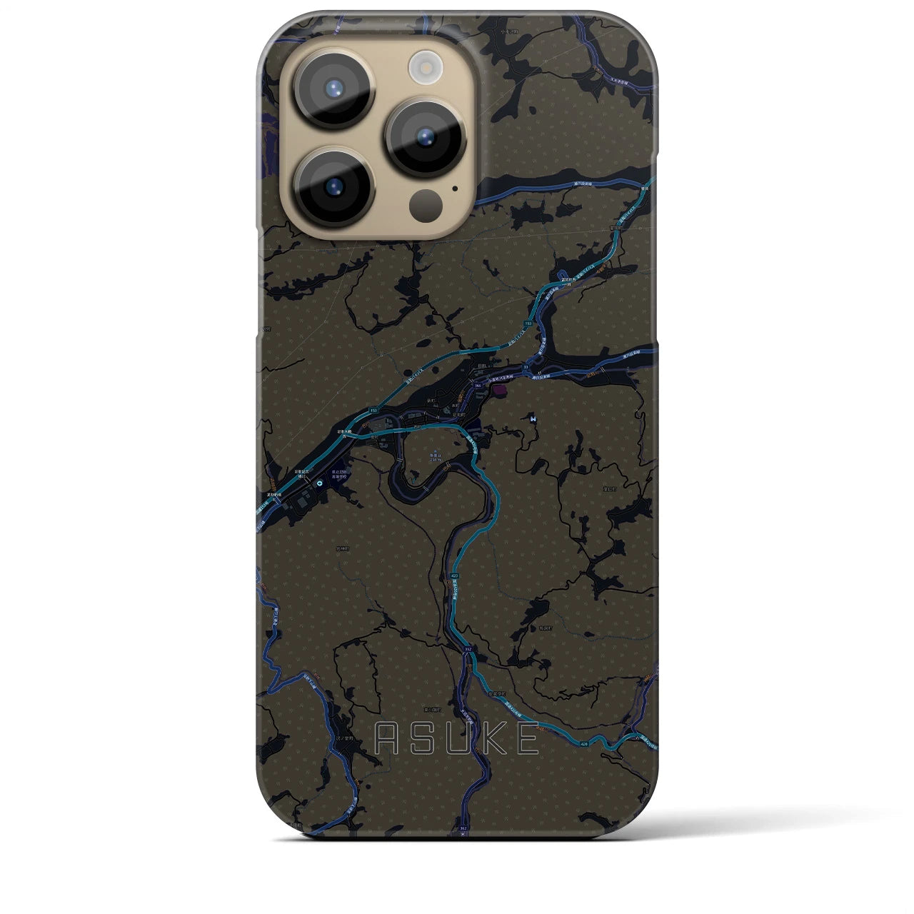 【足助（愛知県）】地図柄iPhoneケース（バックカバータイプ）