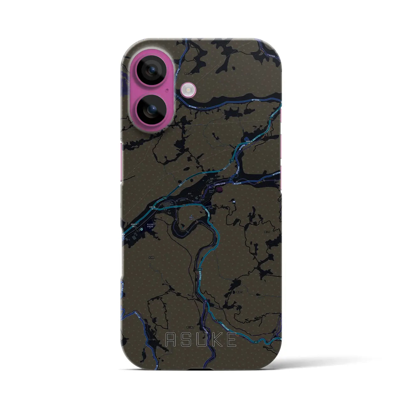【足助（愛知県）】地図柄iPhoneケース（バックカバータイプ）
