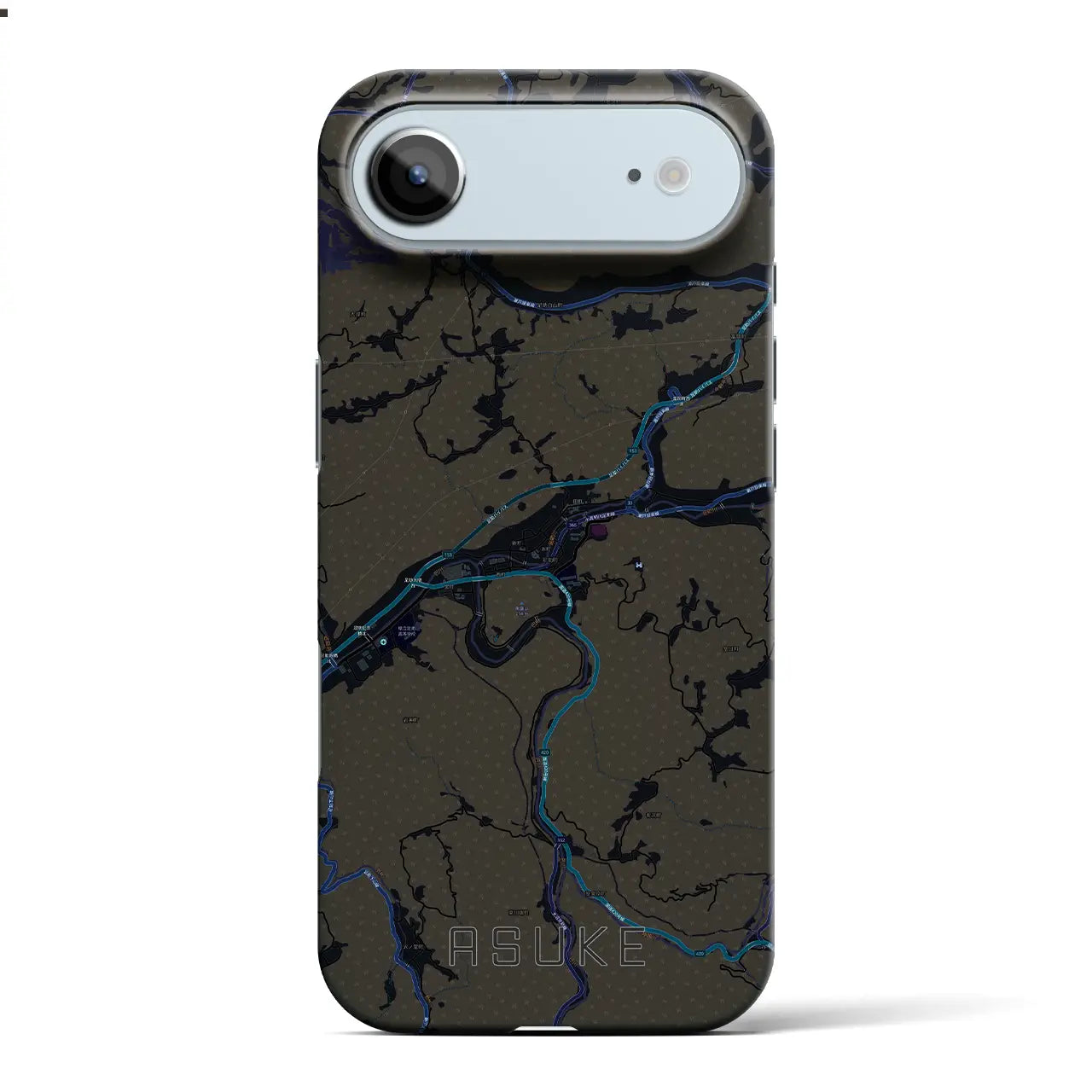 【足助（愛知県）】地図柄iPhoneケース（バックカバータイプ）