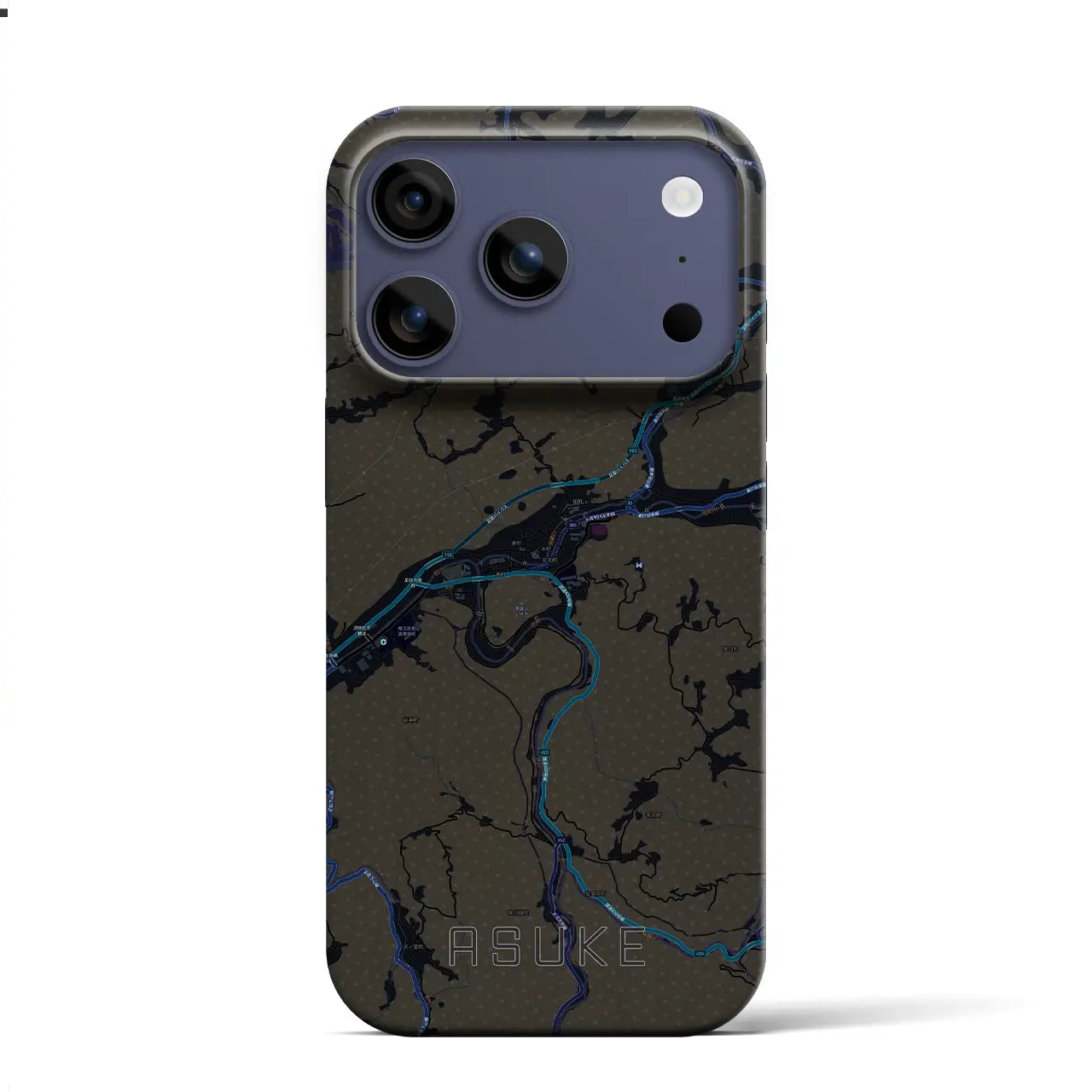 【足助（愛知県）】地図柄iPhoneケース（バックカバータイプ）