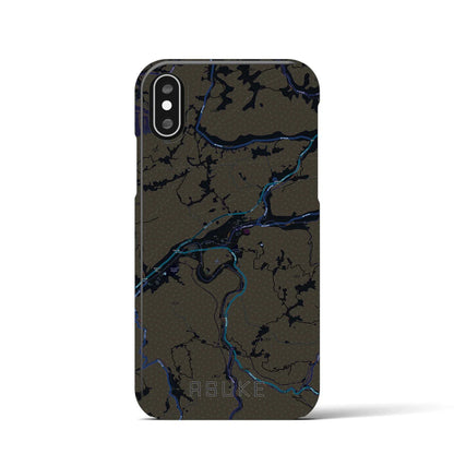 【足助（愛知県）】地図柄iPhoneケース（バックカバータイプ）