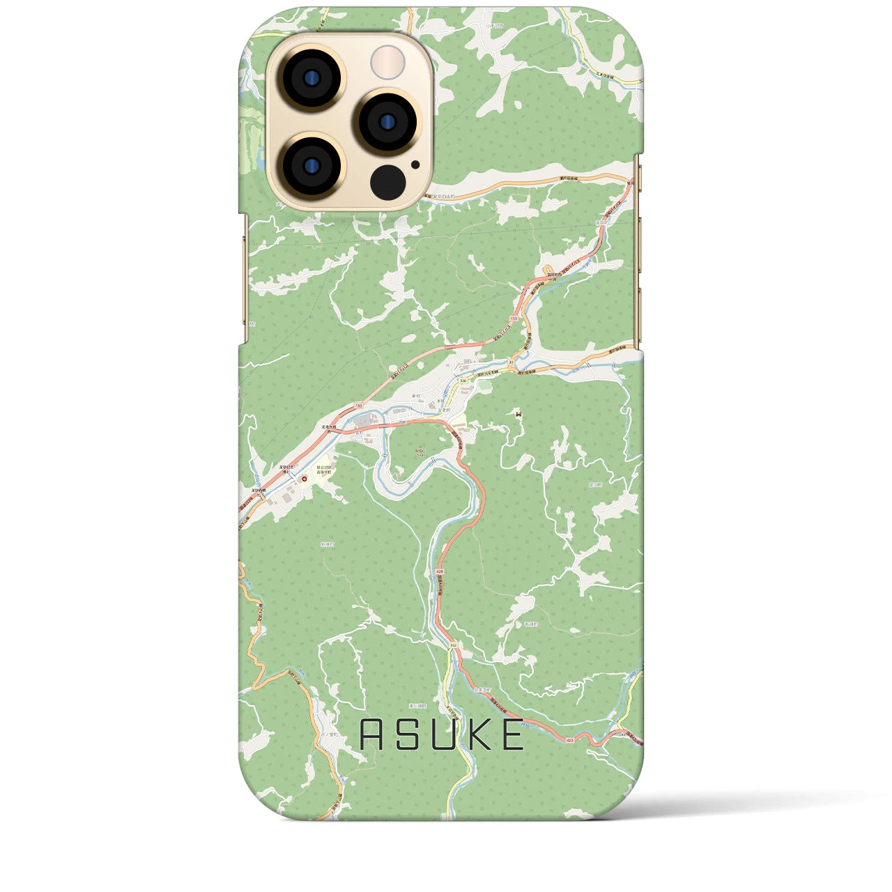 【足助（愛知県）】地図柄iPhoneケース（バックカバータイプ）