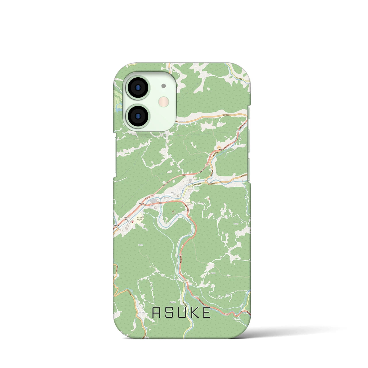 【足助（愛知県）】地図柄iPhoneケース（バックカバータイプ）