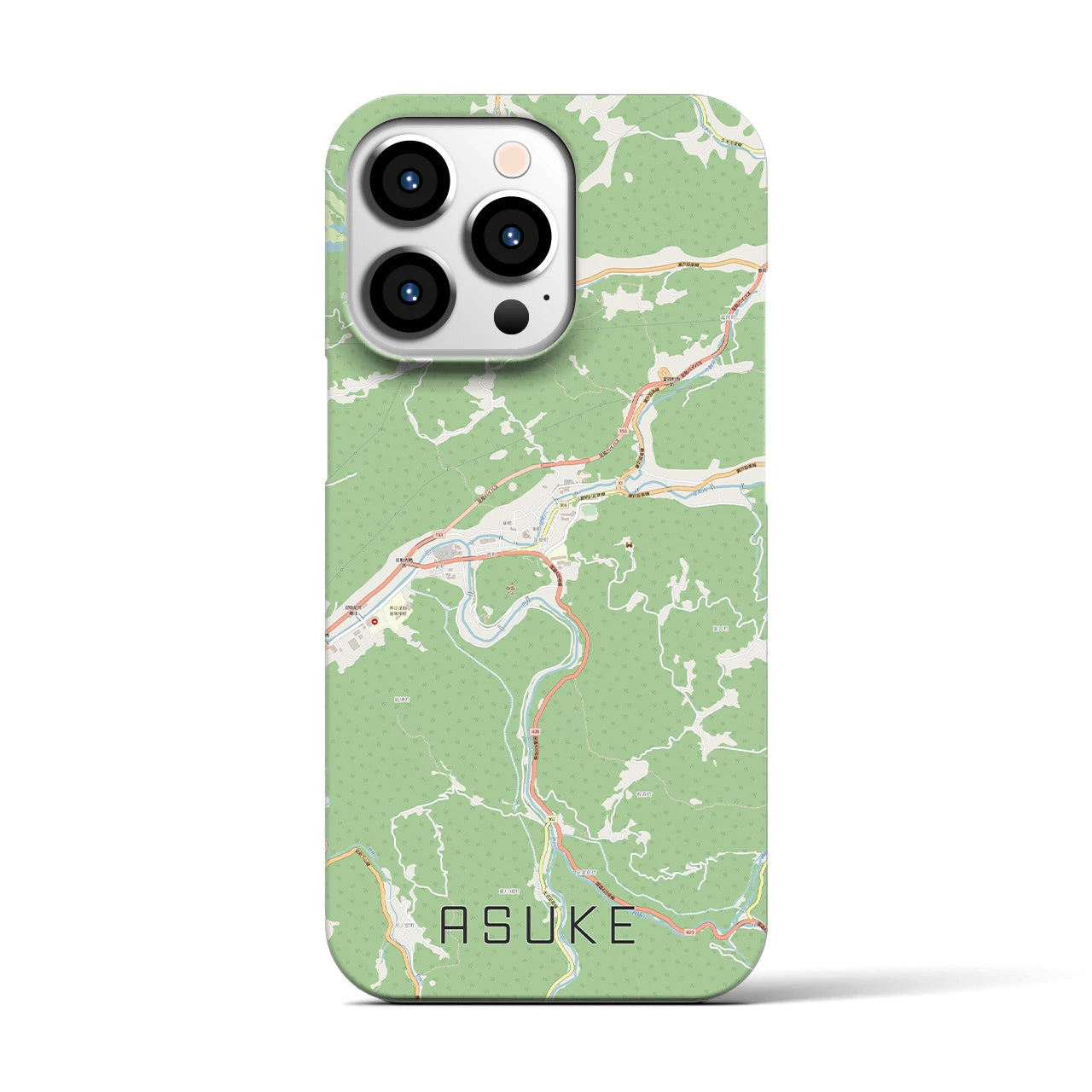 【足助（愛知県）】地図柄iPhoneケース（バックカバータイプ）