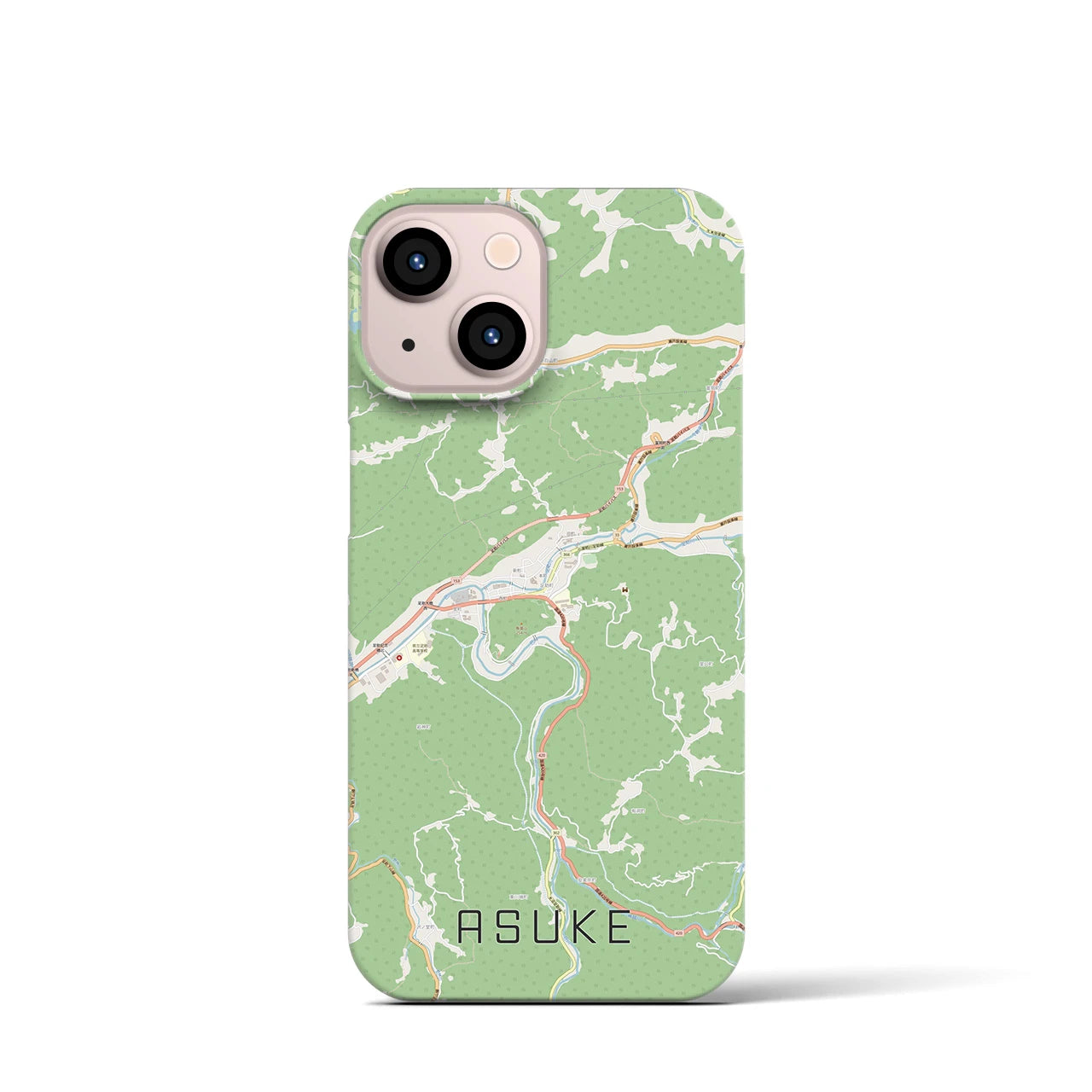 【足助（愛知県）】地図柄iPhoneケース（バックカバータイプ）