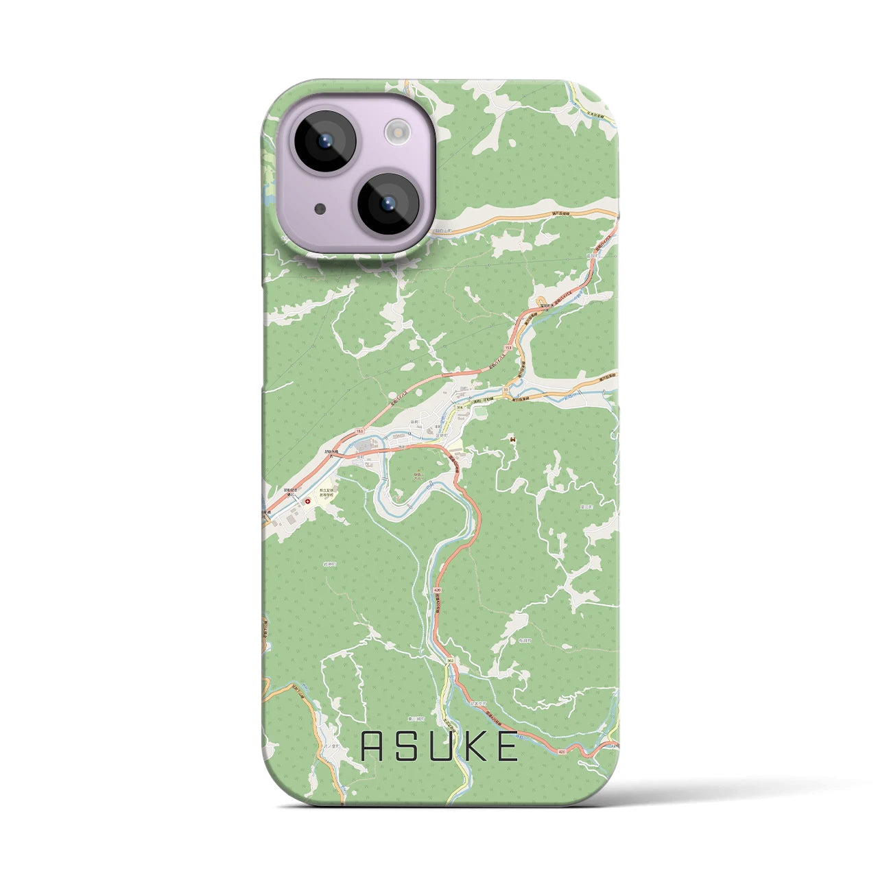 【足助（愛知県）】地図柄iPhoneケース（バックカバータイプ）