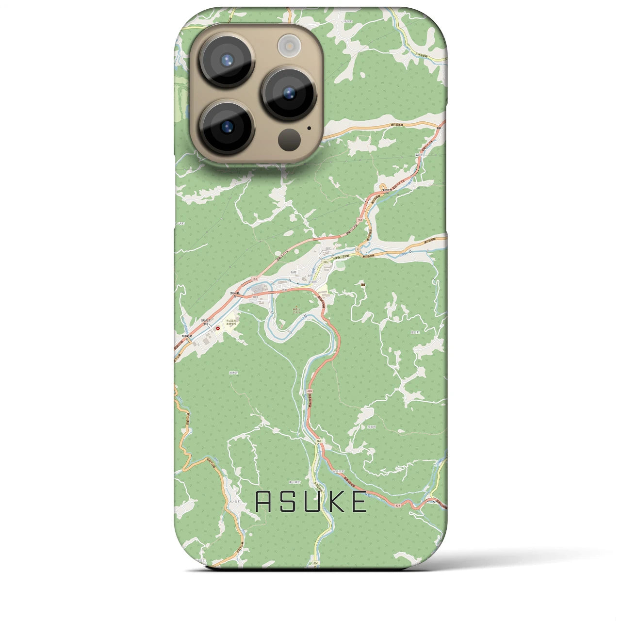 【足助（愛知県）】地図柄iPhoneケース（バックカバータイプ）
