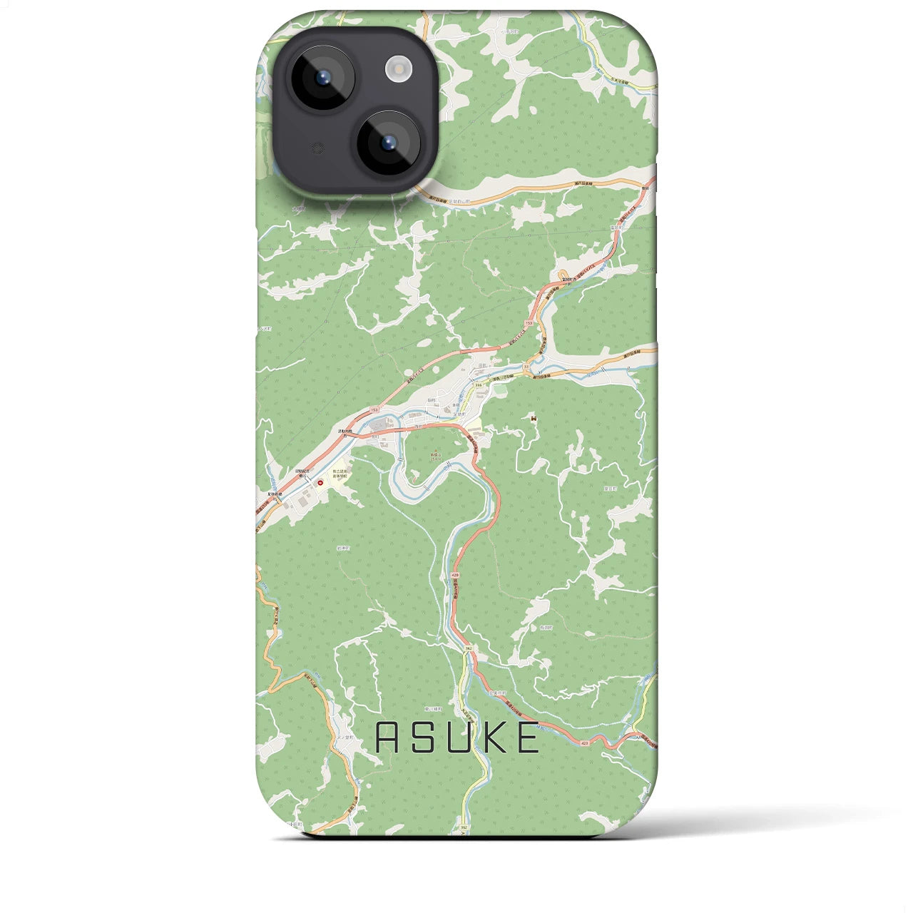 【足助（愛知県）】地図柄iPhoneケース（バックカバータイプ）
