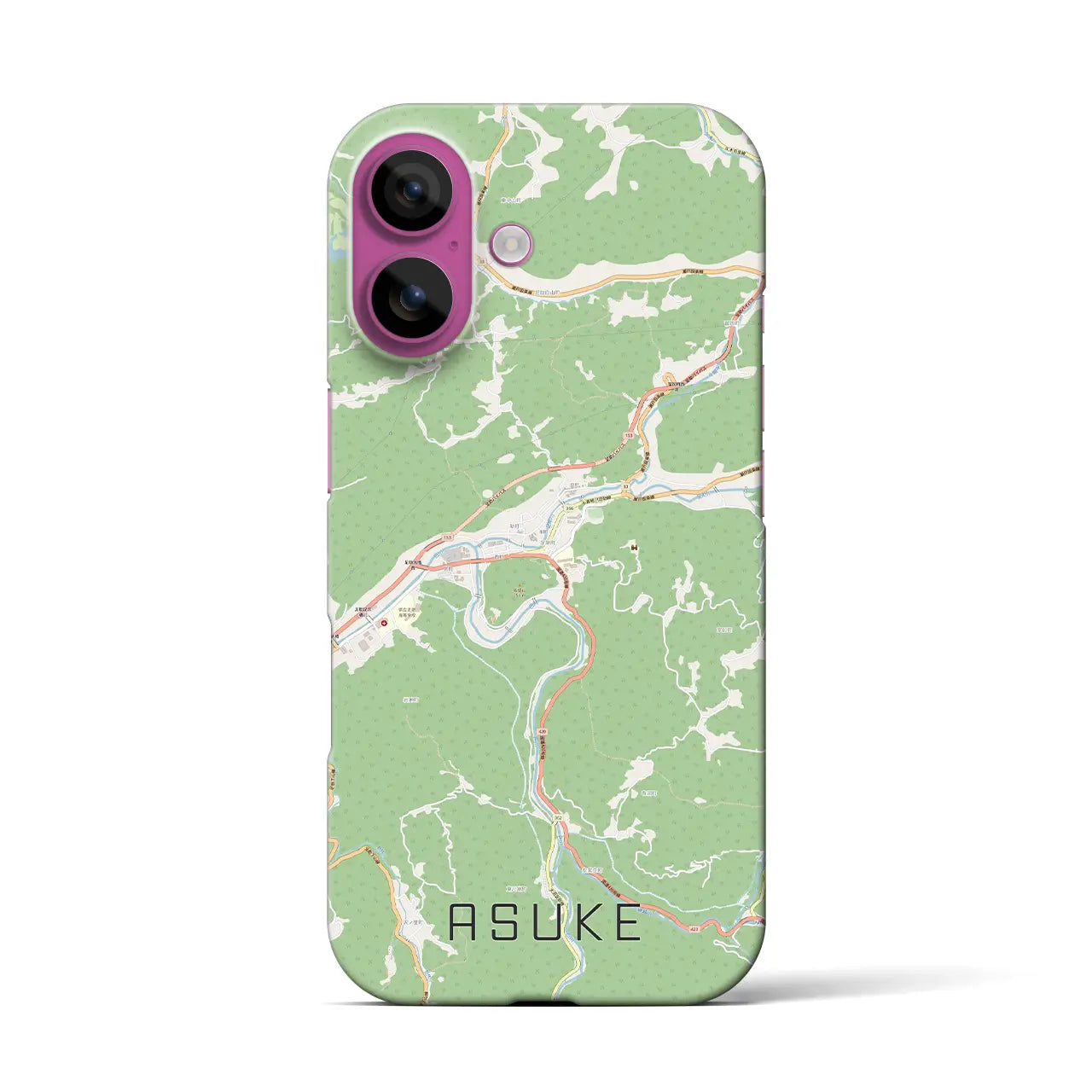 【足助（愛知県）】地図柄iPhoneケース（バックカバータイプ）