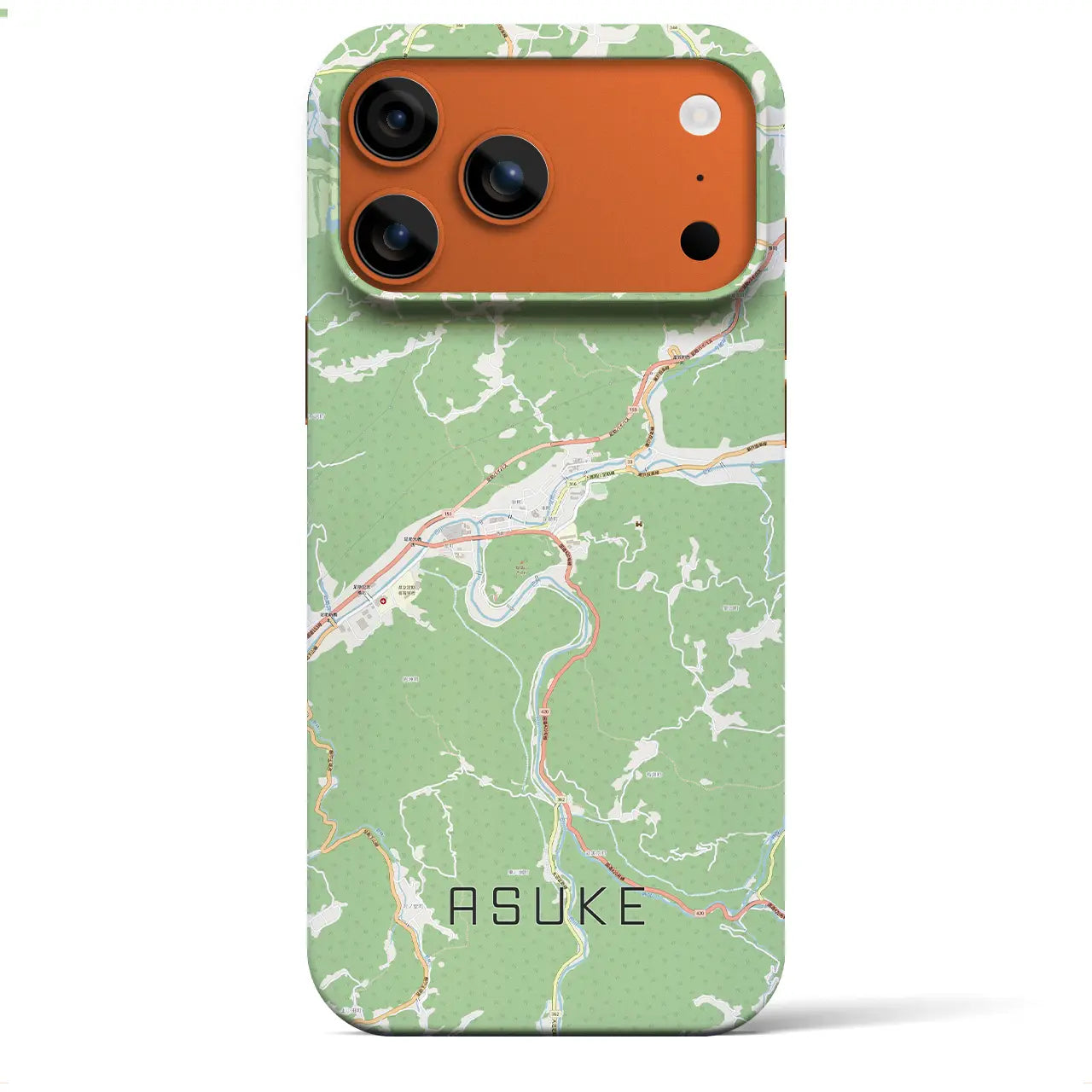 【足助（愛知県）】地図柄iPhoneケース（バックカバータイプ）