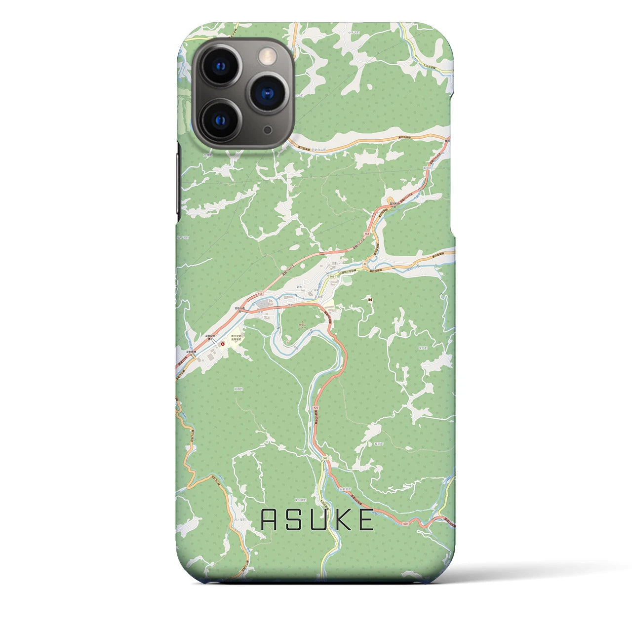 【足助（愛知県）】地図柄iPhoneケース（バックカバータイプ）